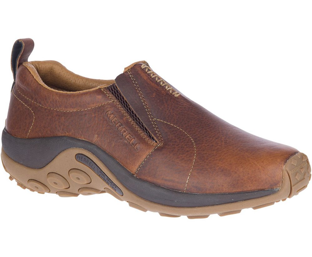 Merrell Slip Ons Brown - Jungle Moc Crafted - Mens 39DRIUVQW